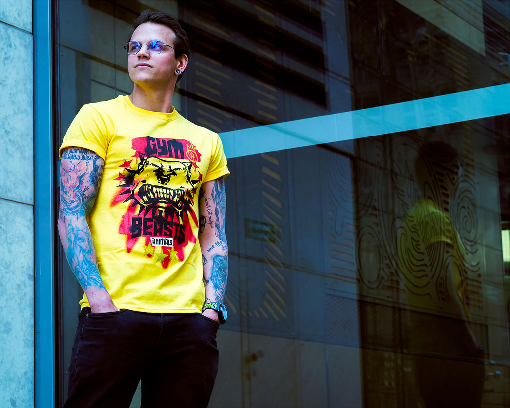 Zdjęcie produktu Cyberpunk 2077 - Gym Beasts T-Shirt żółty