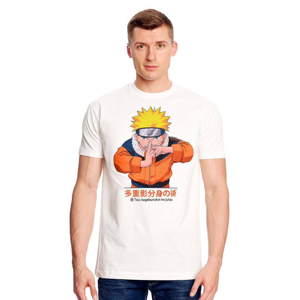 Zdjęcie produktu Naruto Uzumaki Kage Bunshin no Jutsu T-Shirt biały
