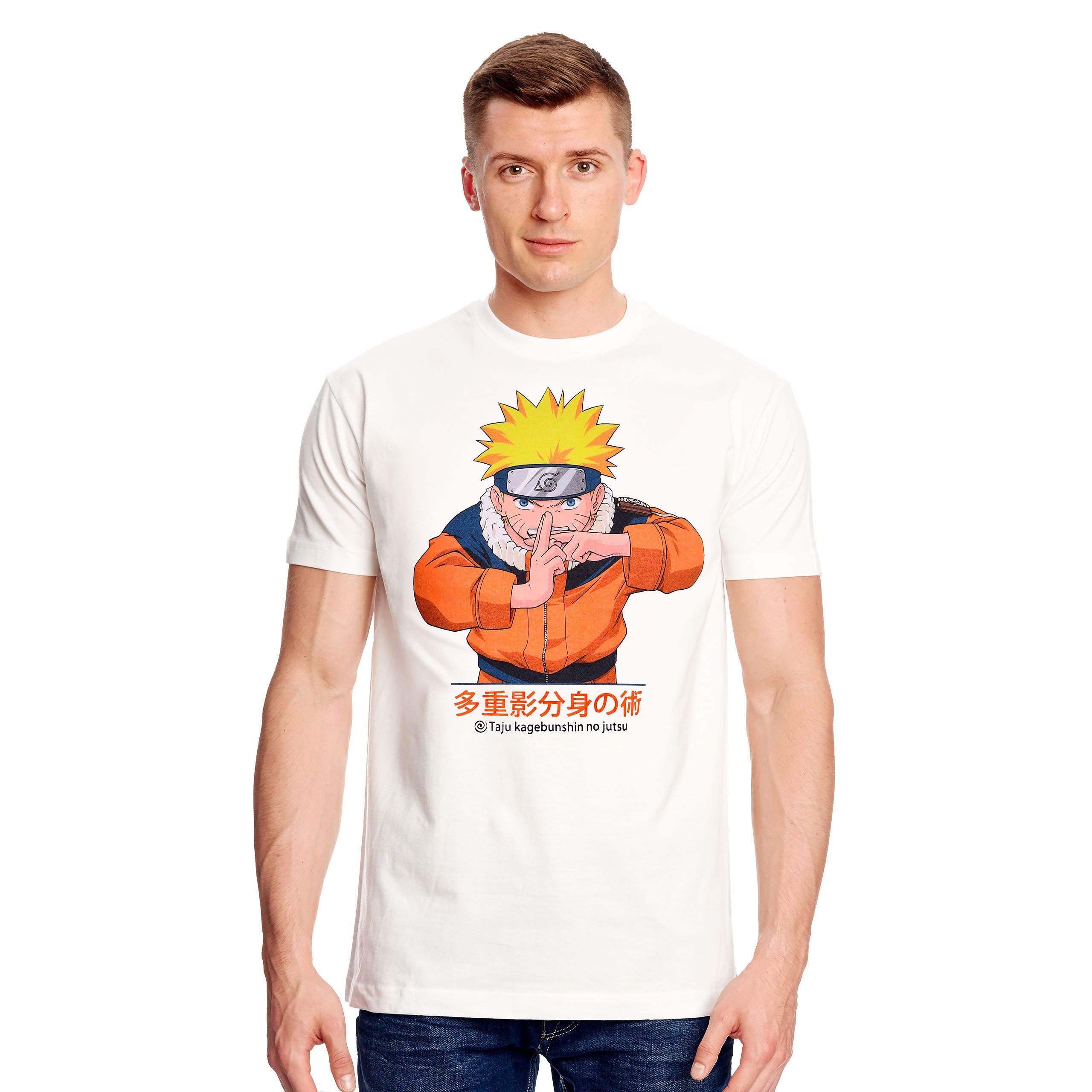 Zdjęcie produktu Naruto Uzumaki Kage Bunshin no Jutsu T-Shirt biały
