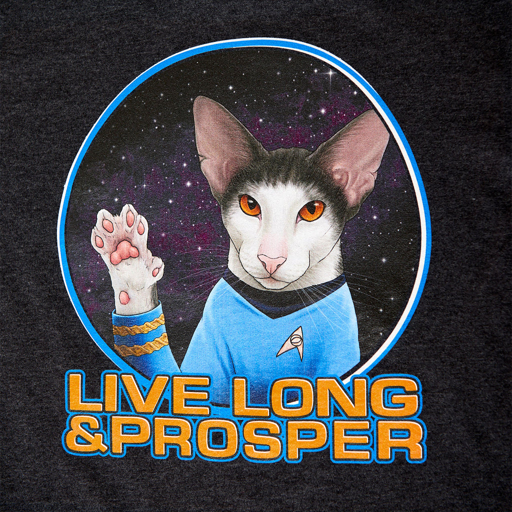 Product image Star Trek - Cat Spock Live Long and Prosper T-Shirt grey