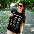 Zdjęcie produktu Star Wars - Mandalorian Helmets T-Shirt czarne