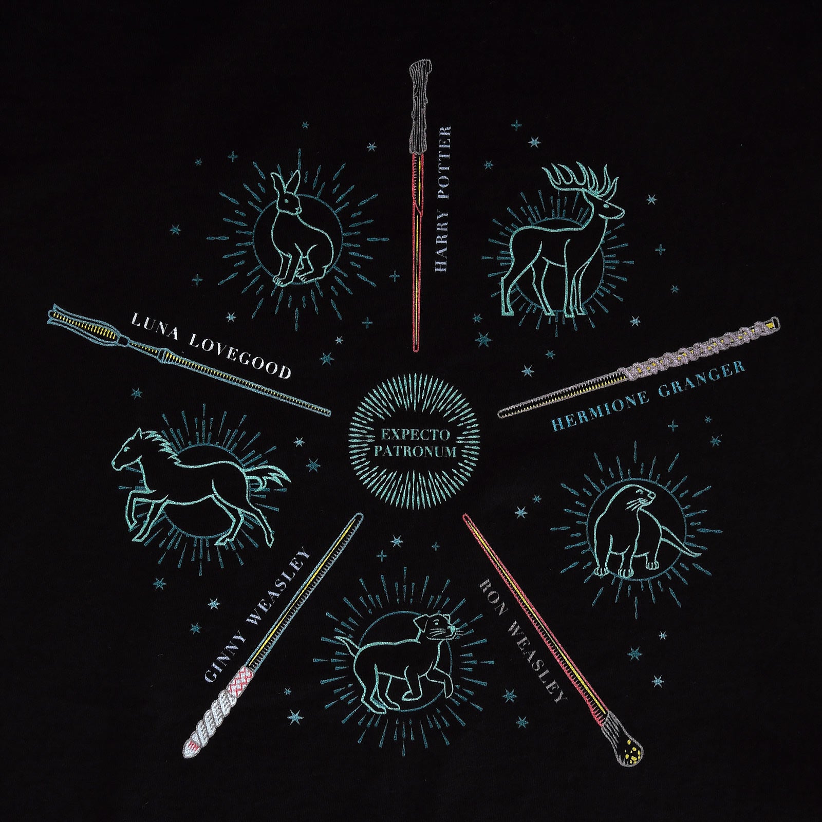 Zdjęcie produktu Harry Potter - Patronus Friends T-Shirt damskie czarne