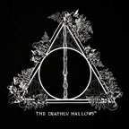 Zdjęcie produktu Harry Potter - Floral Deathly Hallows T-Shirt damskie czarne