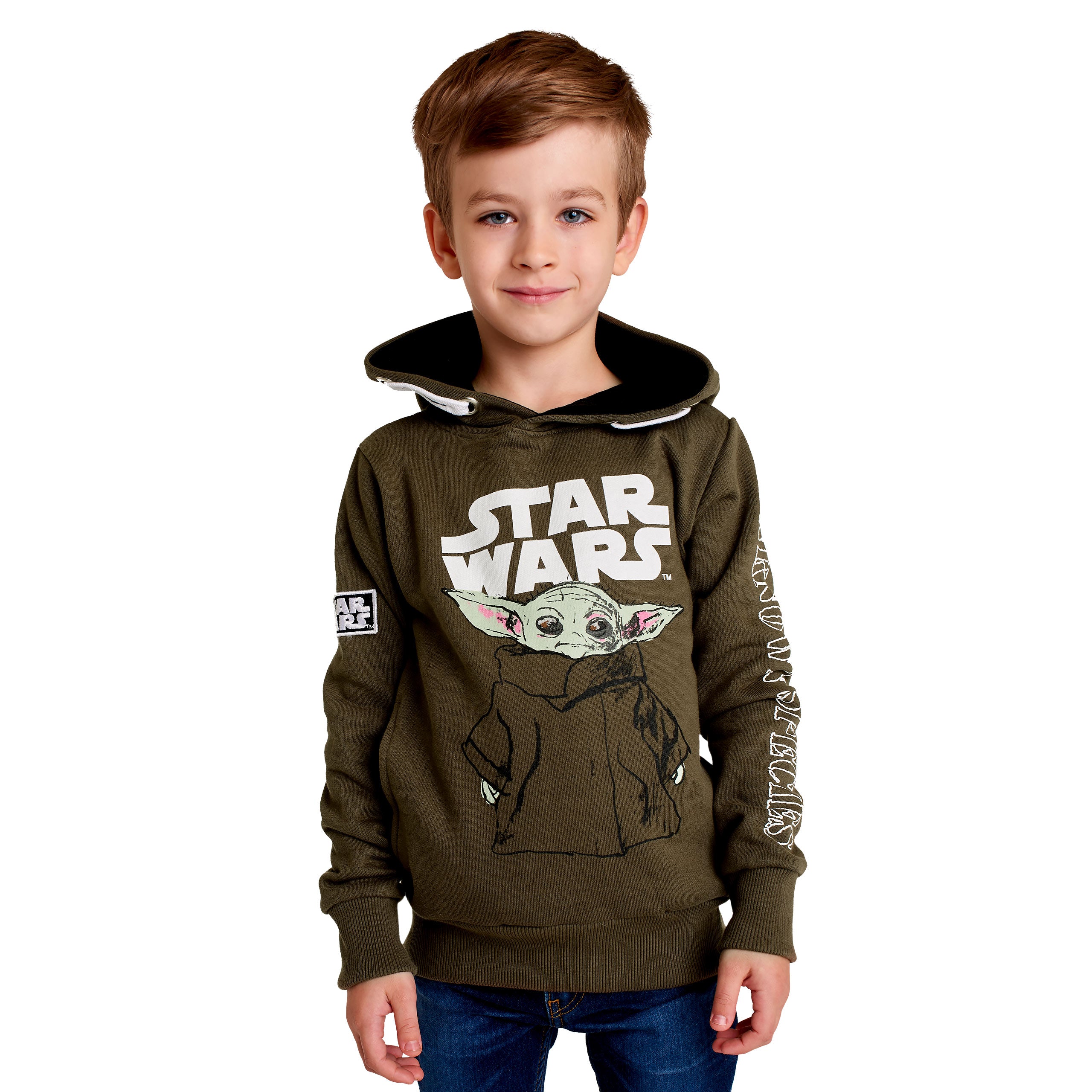 Zdjęcie produktu Grogu dziecięca bluza z kapturem zielona - Star Wars The Mandalorian