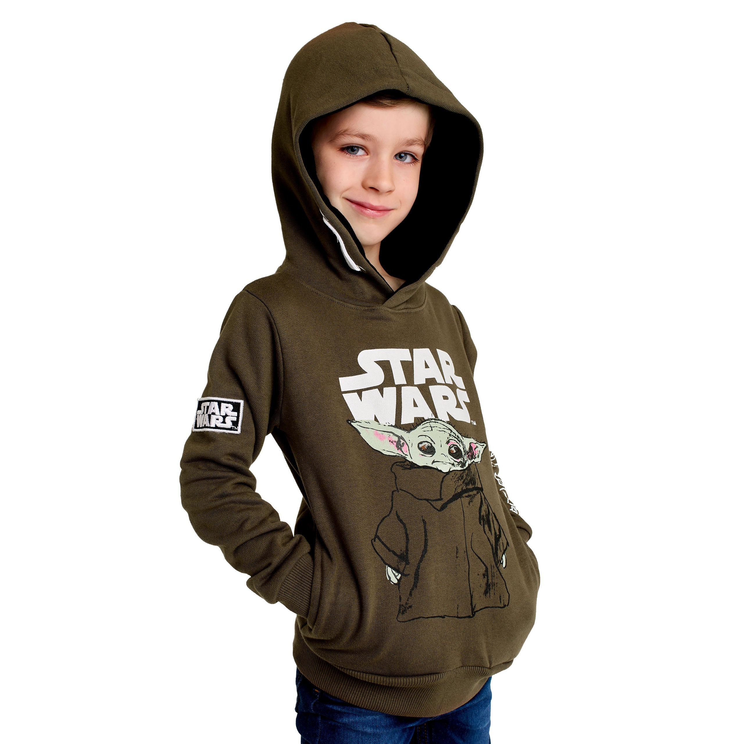 Zdjęcie produktu Grogu dziecięca bluza z kapturem zielona - Star Wars The Mandalorian