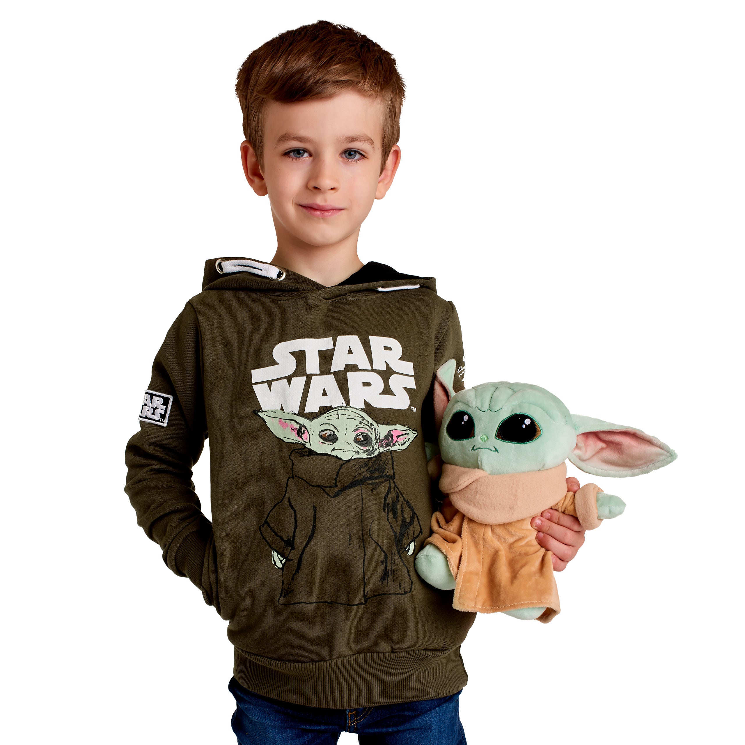 Zdjęcie produktu Grogu dziecięca bluza z kapturem zielona - Star Wars The Mandalorian