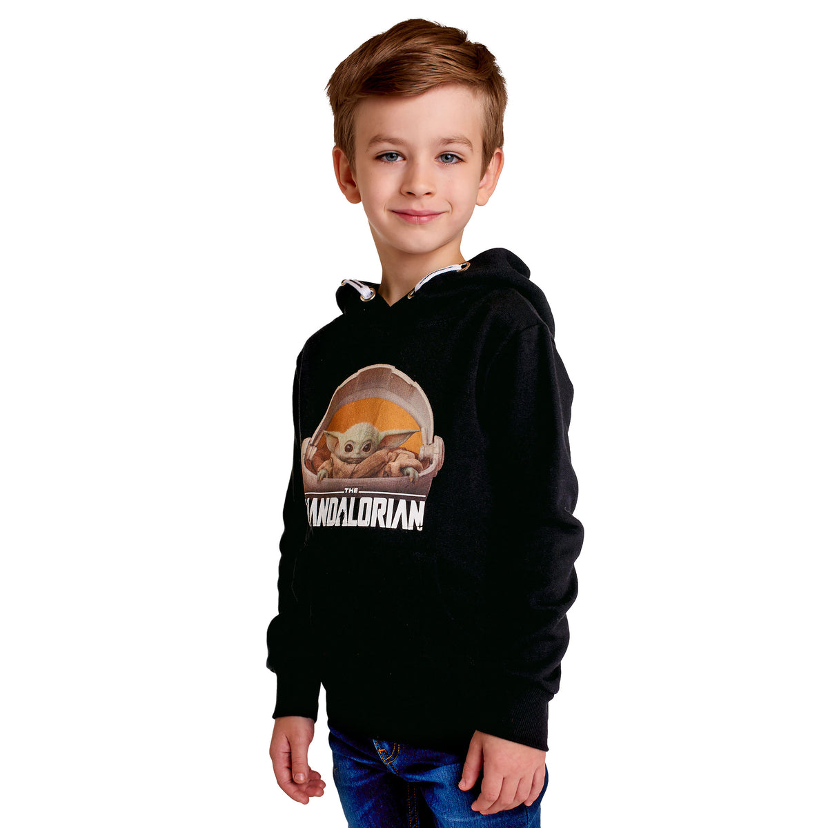 Zdjęcie produktu Bluza dziecięca z kapturem The Child czarna - Star Wars The Mandalorian