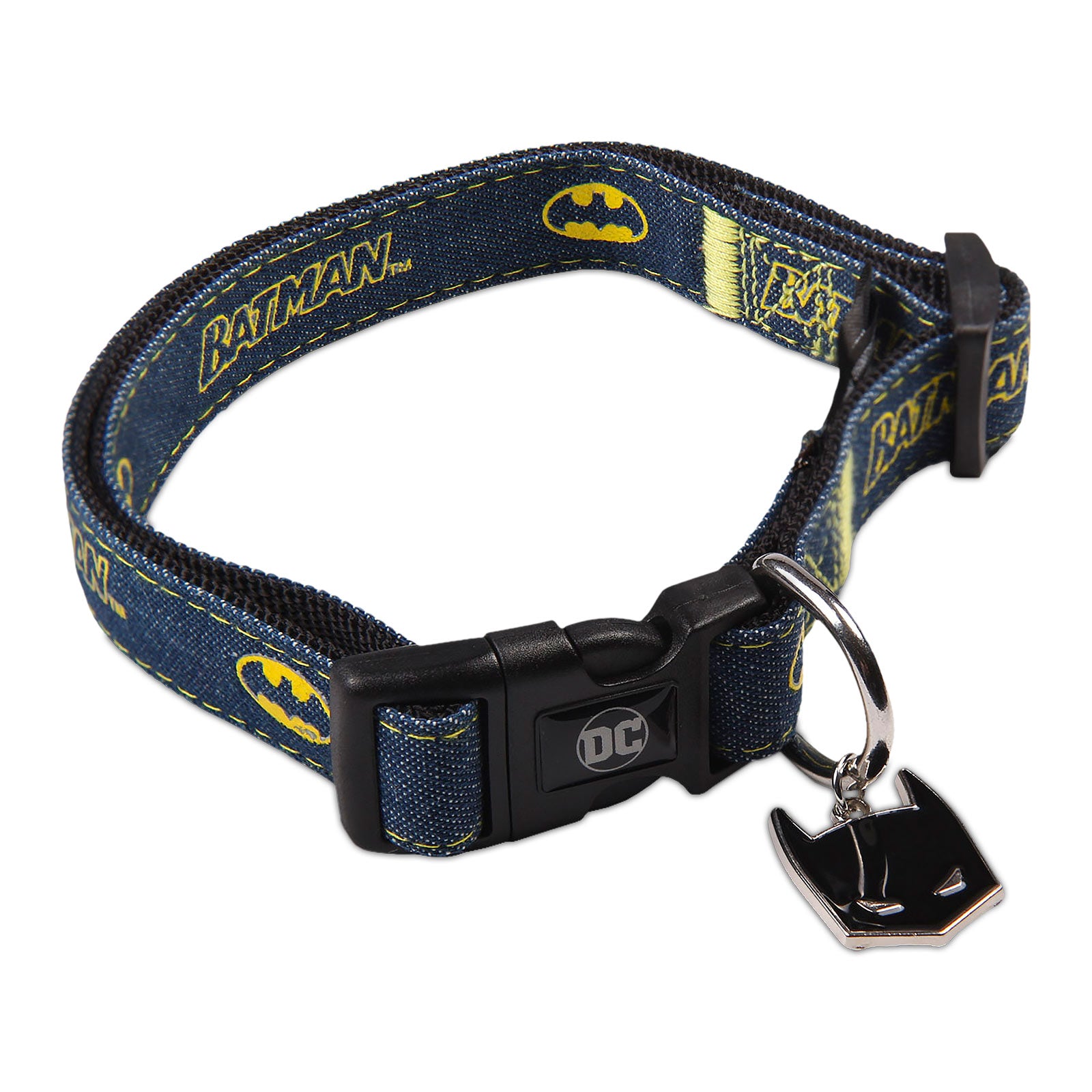 Zdjęcie produktu Obroża dla psa Batman z zapięciem na klik, niebieska