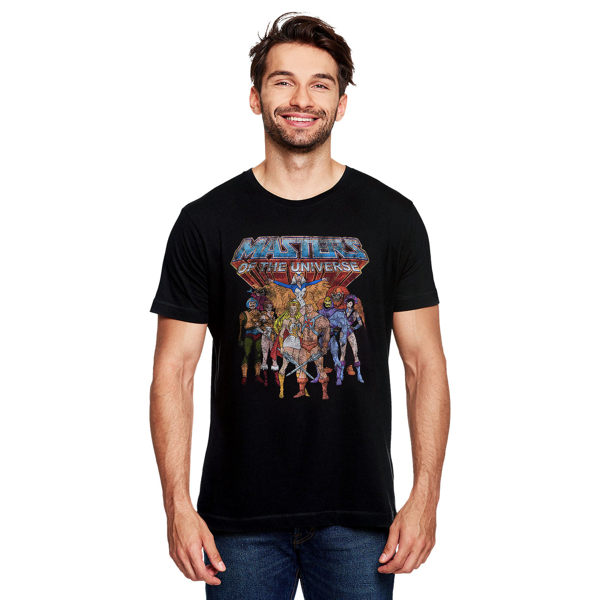 Zdjęcie produktu Masters of the Universe - Koszulka z postaciami w stylu distressed czarna