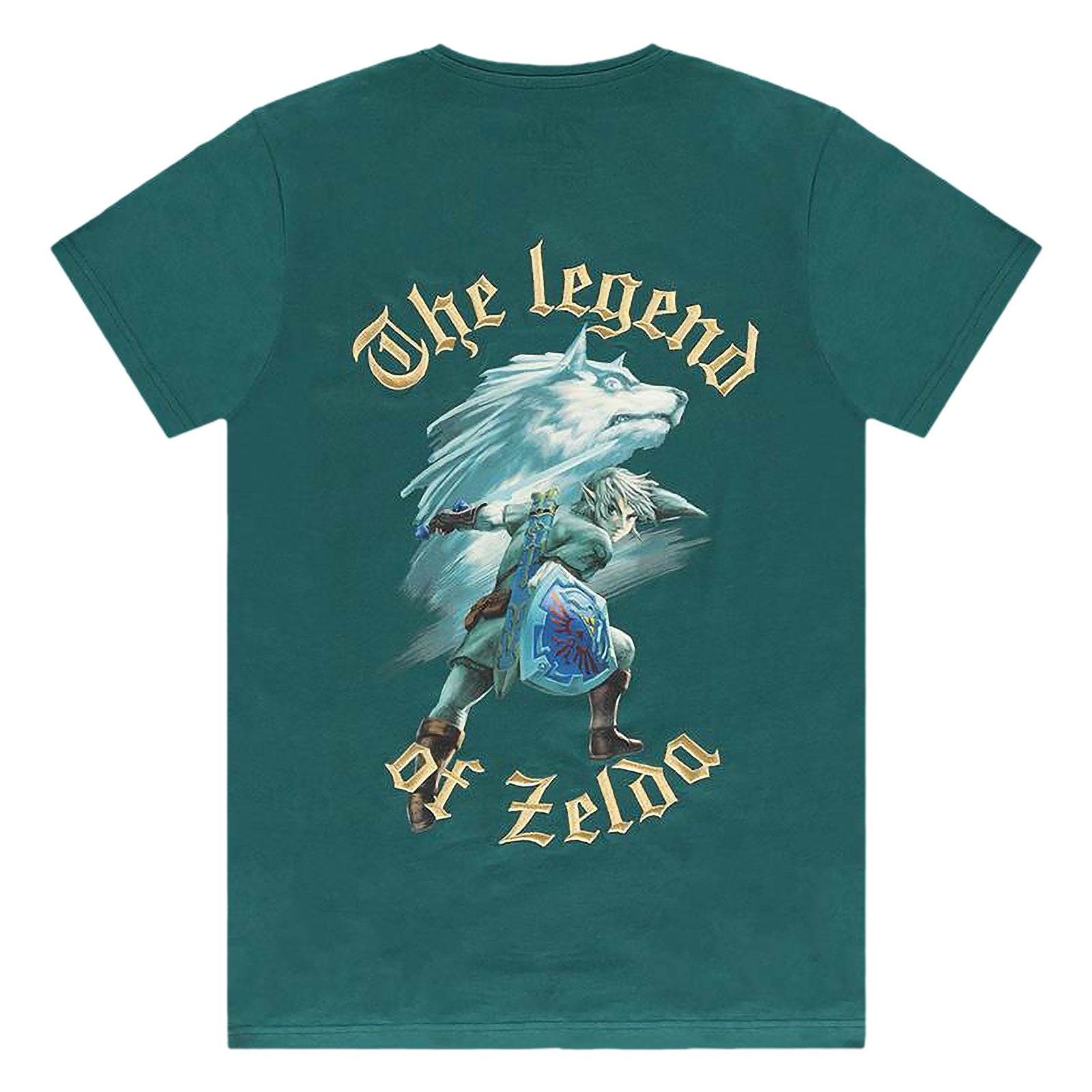 Zdjęcie produktu Zelda - Koszulka Link z Wolf-Linkiem turkusowa