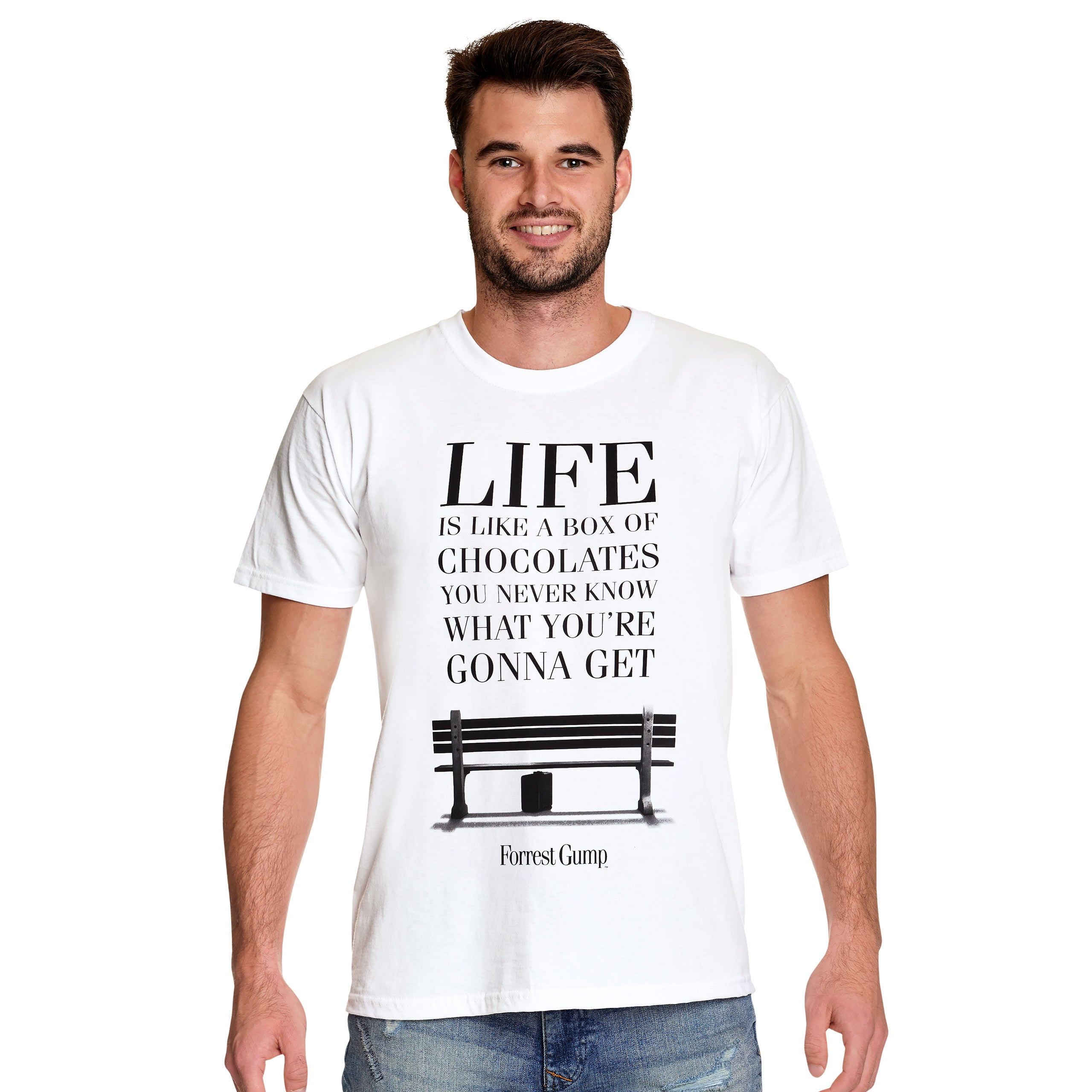 Zdjęcie produktu Forrest Gump - Życie jest jak pudełko czekoladek T-Shirt biały
