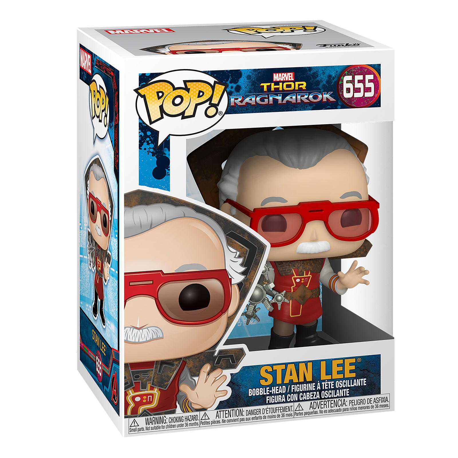 Zdjęcie produktu Thor - Stan Lee w stroju z Ragnarok Funko Pop figurka z kiwającą głową