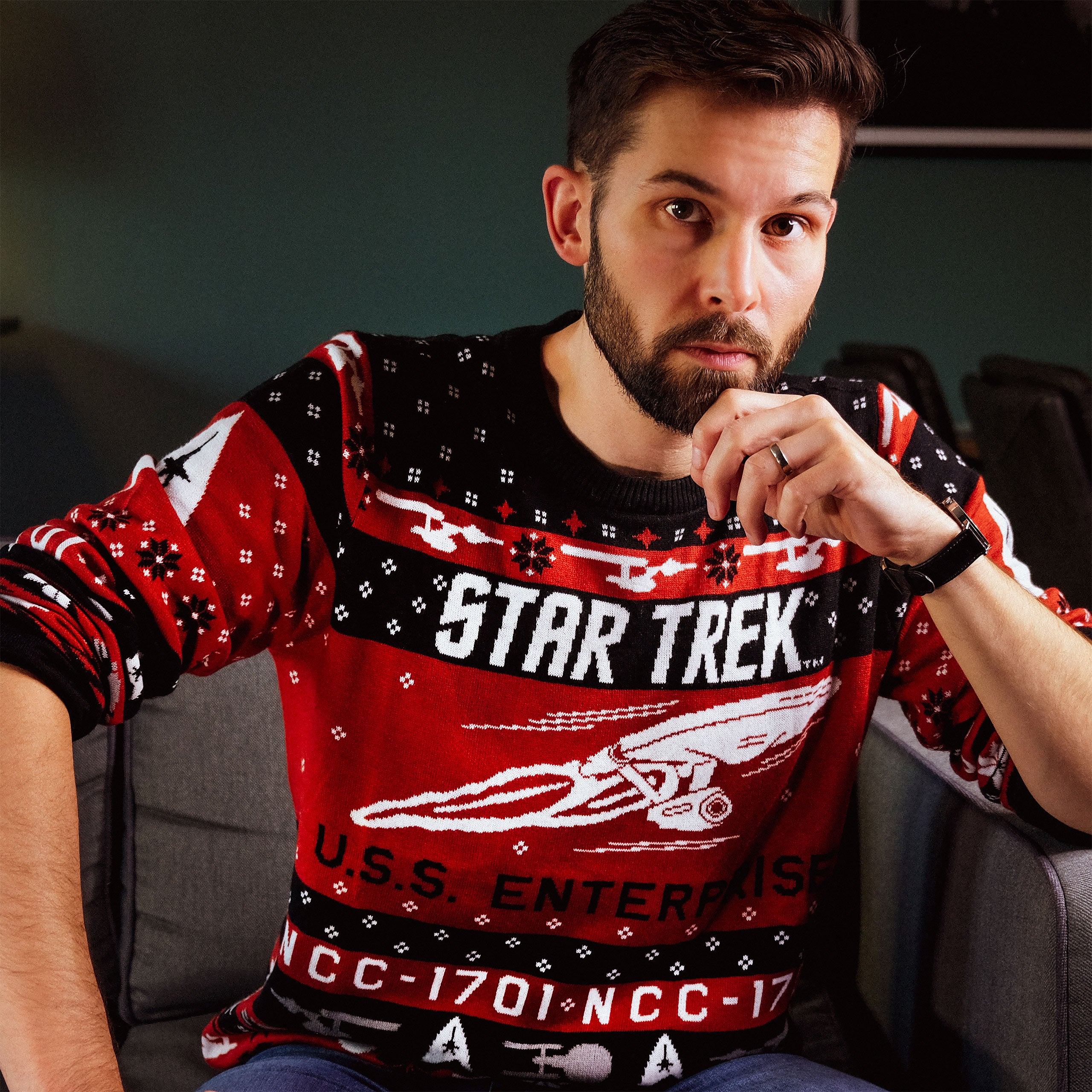 Zdjęcie produktu Star Trek - USS Enterprise Sweter Świąteczny