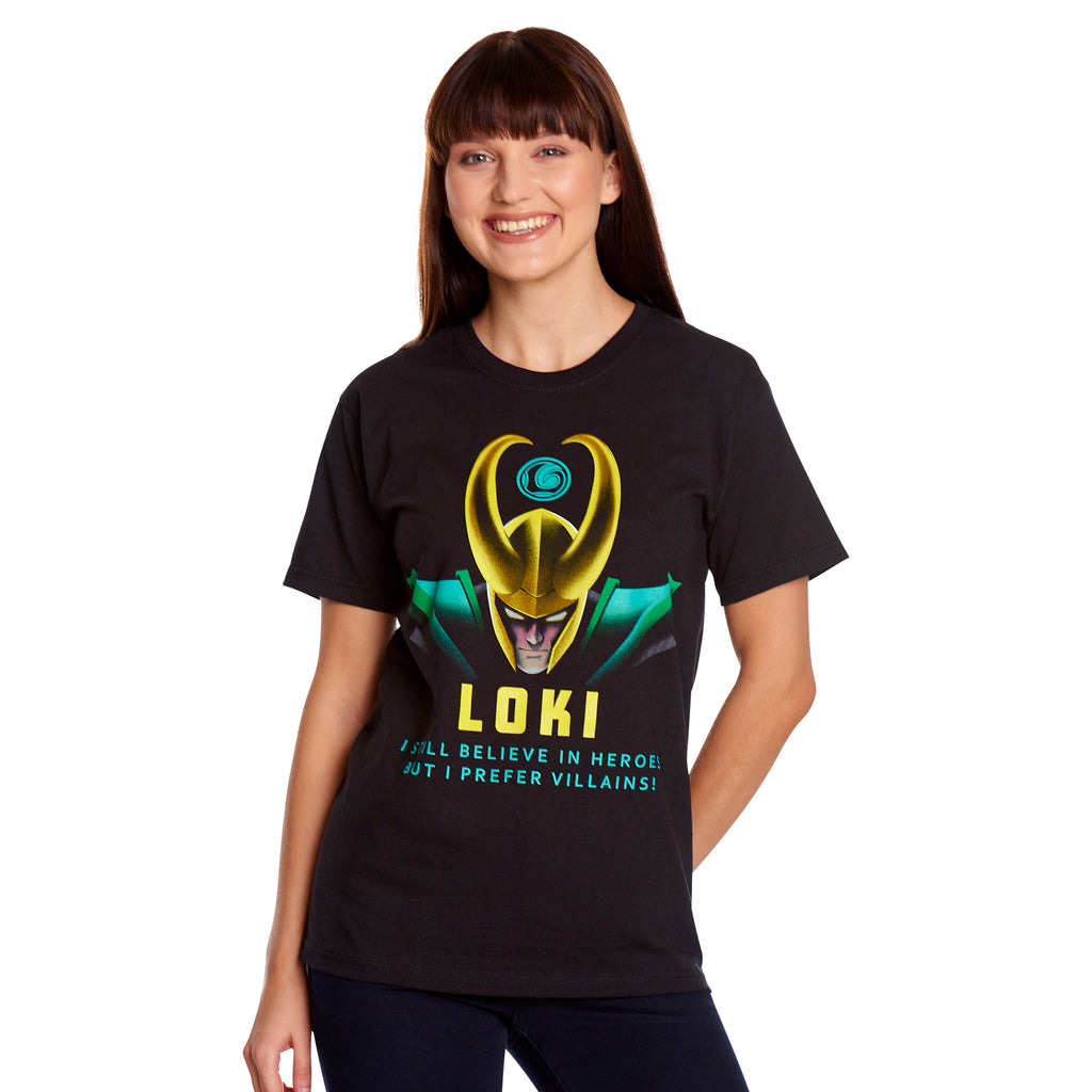 Zdjęcie produktu Loki - I Prefer Villains T-Shirt czarne