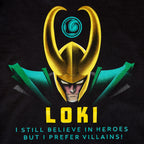 Zdjęcie produktu Loki - I Prefer Villains T-Shirt czarne