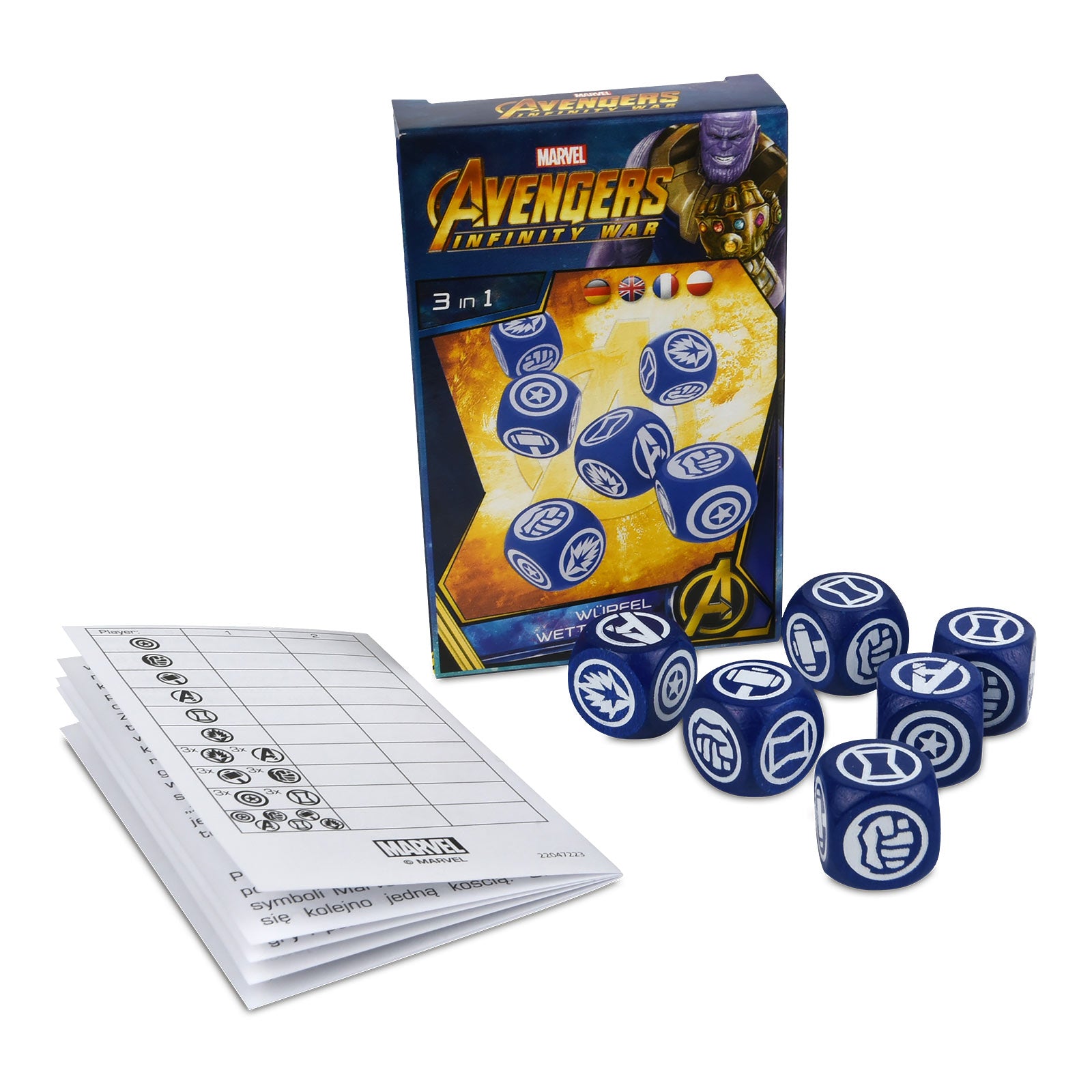 Product image Avengers - Infinity War Dice Set 6-piece blue