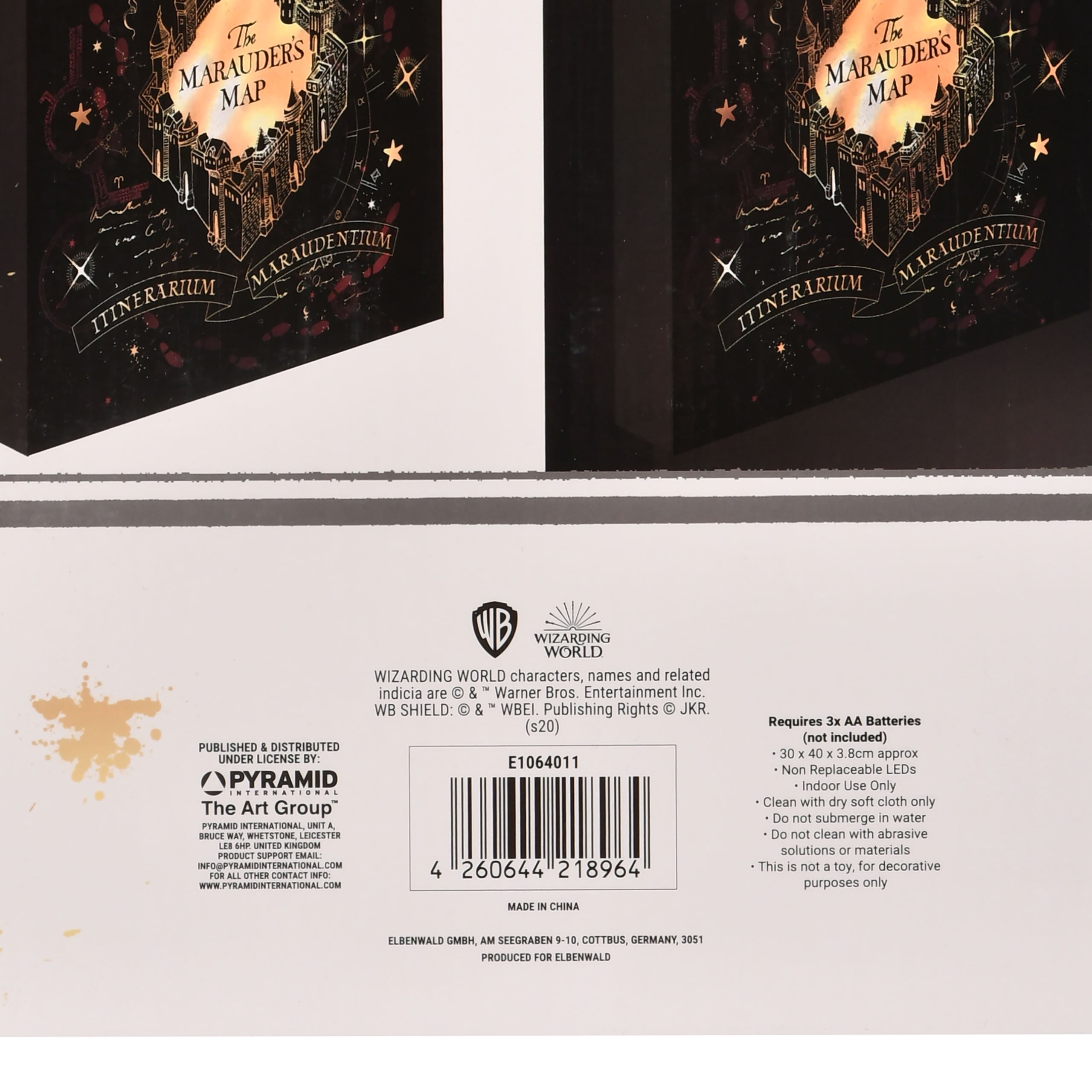 Zdjęcie produktu Harry Potter - Mapa Huncwotów Obraz na płótnie z podświetleniem