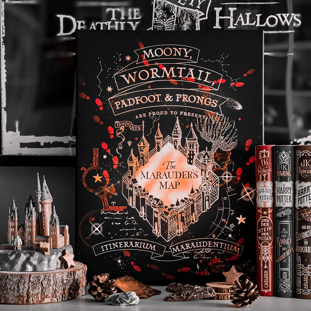 Zdjęcie produktu Harry Potter - Mapa Huncwotów Obraz na płótnie z podświetleniem