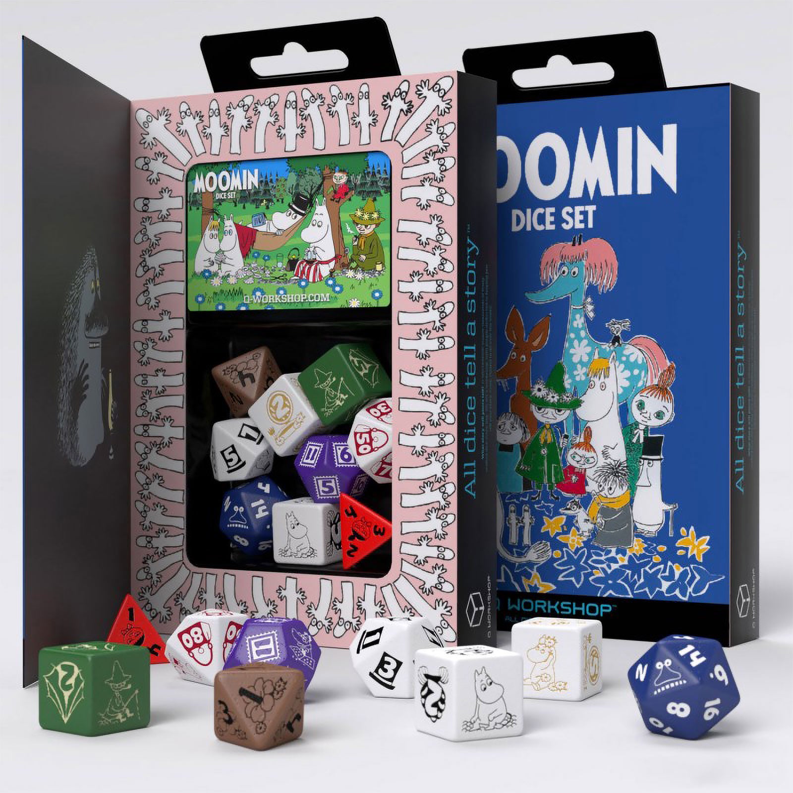 Zdjęcie produktu Zestaw kości RPG Muminki 9-częściowy