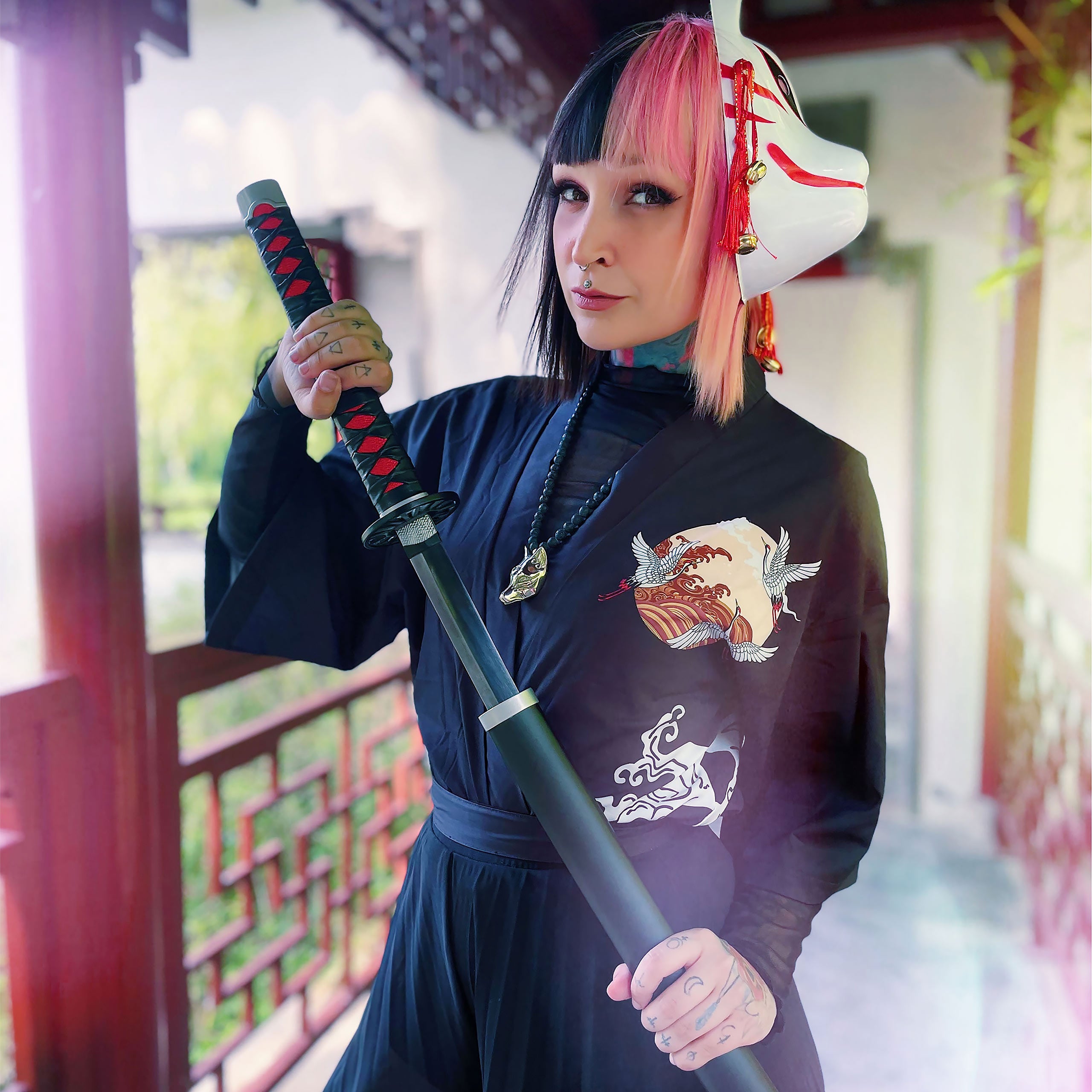 Zdjęcie produktu Replika Katany Tanjiro Kamado z pochwą dla fanów Demon Slayer
