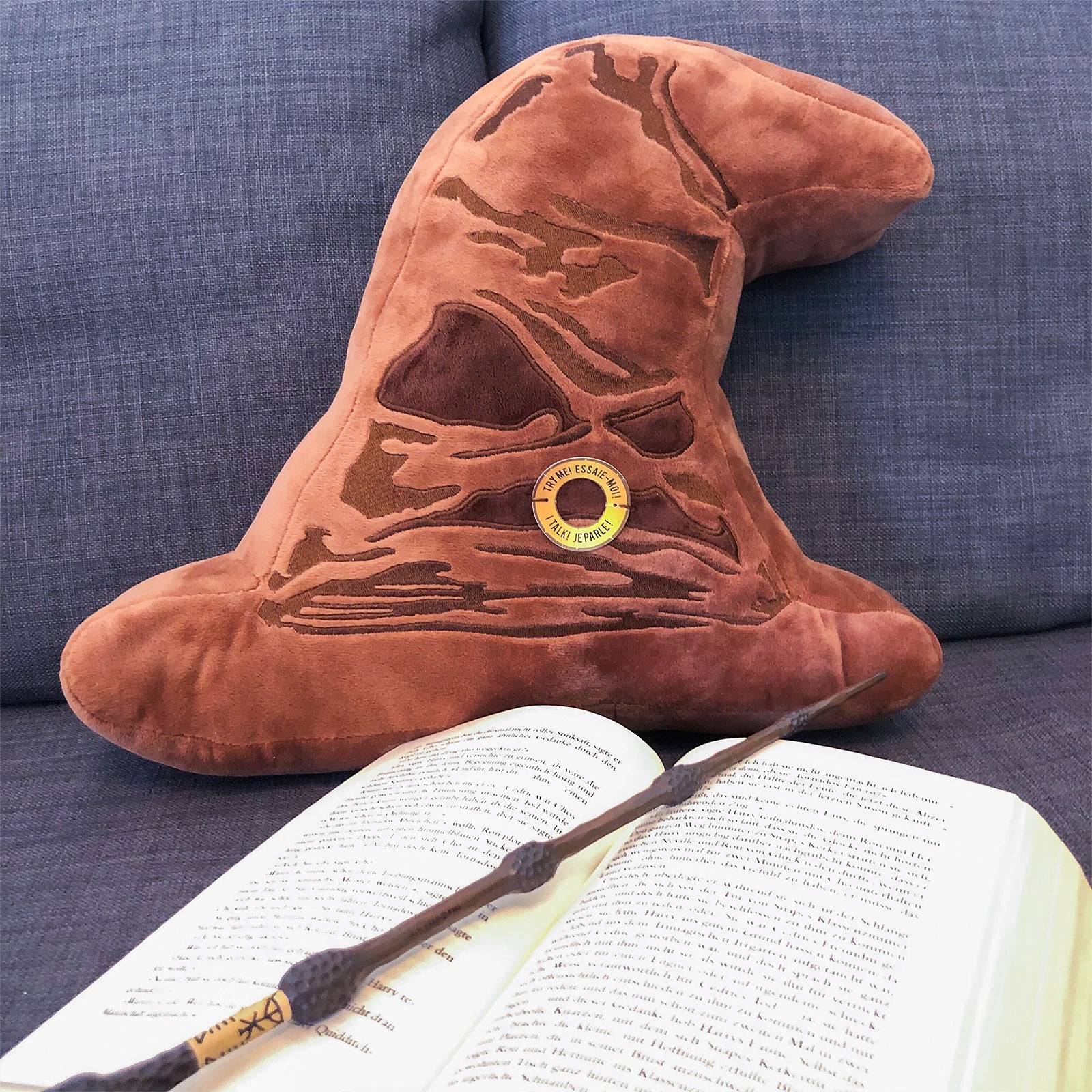 Zdjęcie produktu Harry Potter - Mówiąca poduszka Tiara Przydziału z dźwiękiem