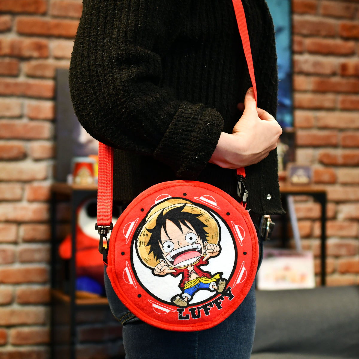 Zdjęcie produktu One Piece - Luffy pluszowa torba na ramię czerwona