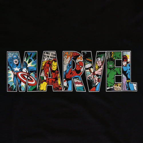 Zdjęcie produktu Marvel - Koszulka z logo Comic Strip czarna