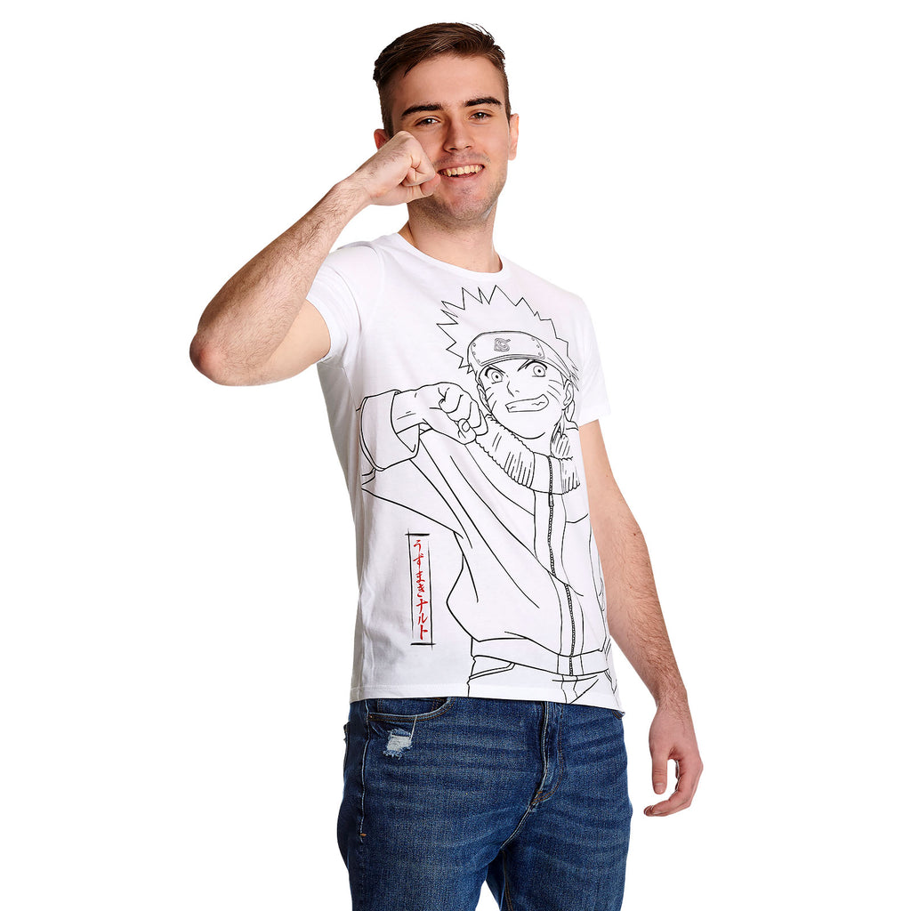 Zdjęcie produktu Naruto - Monochromatyczny szkic T-Shirt biały