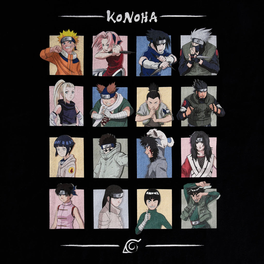 Zdjęcie produktu Naruto - Characters of Konoha T-Shirt czarne