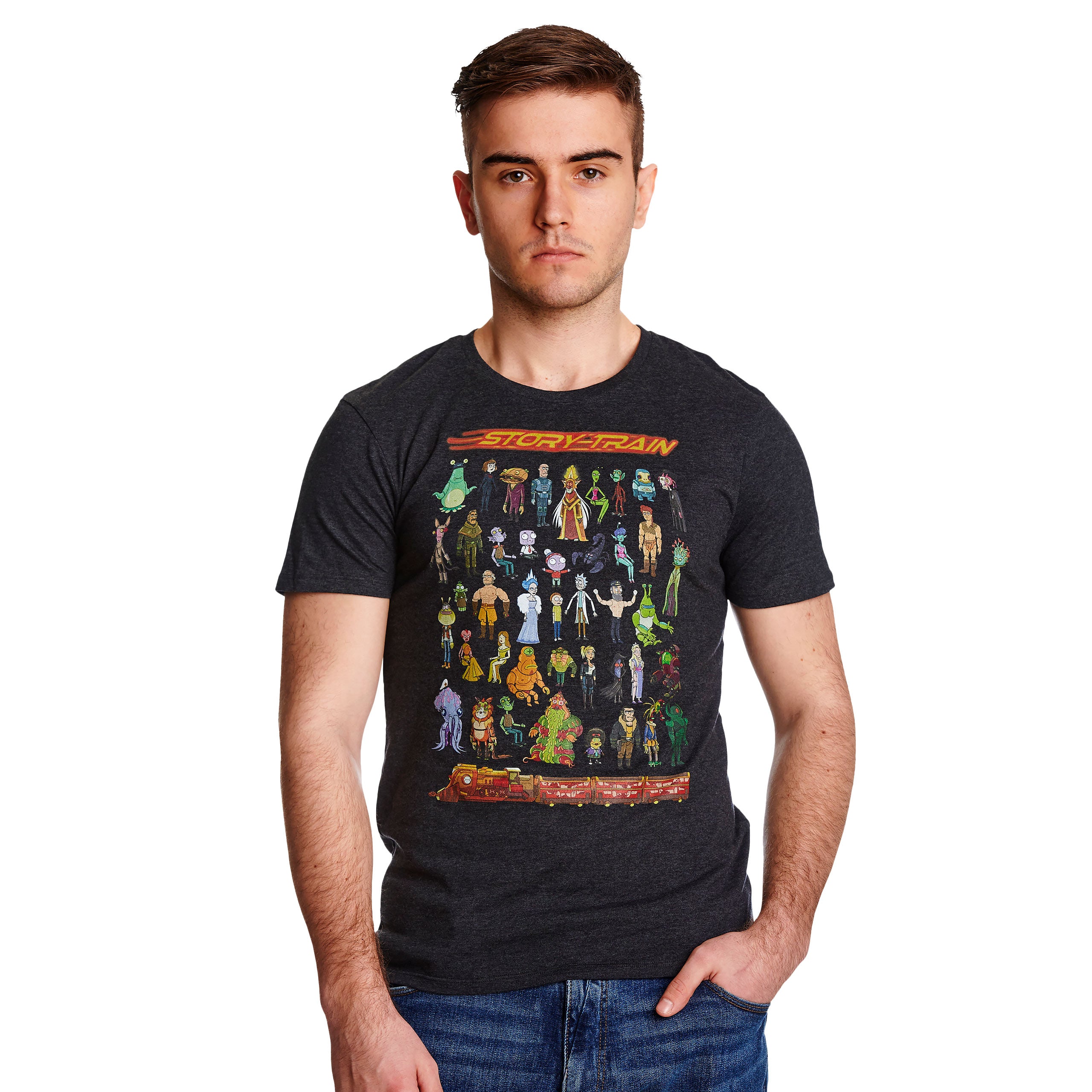 Zdjęcie produktu Rick and Morty - Story Train T-Shirt szare