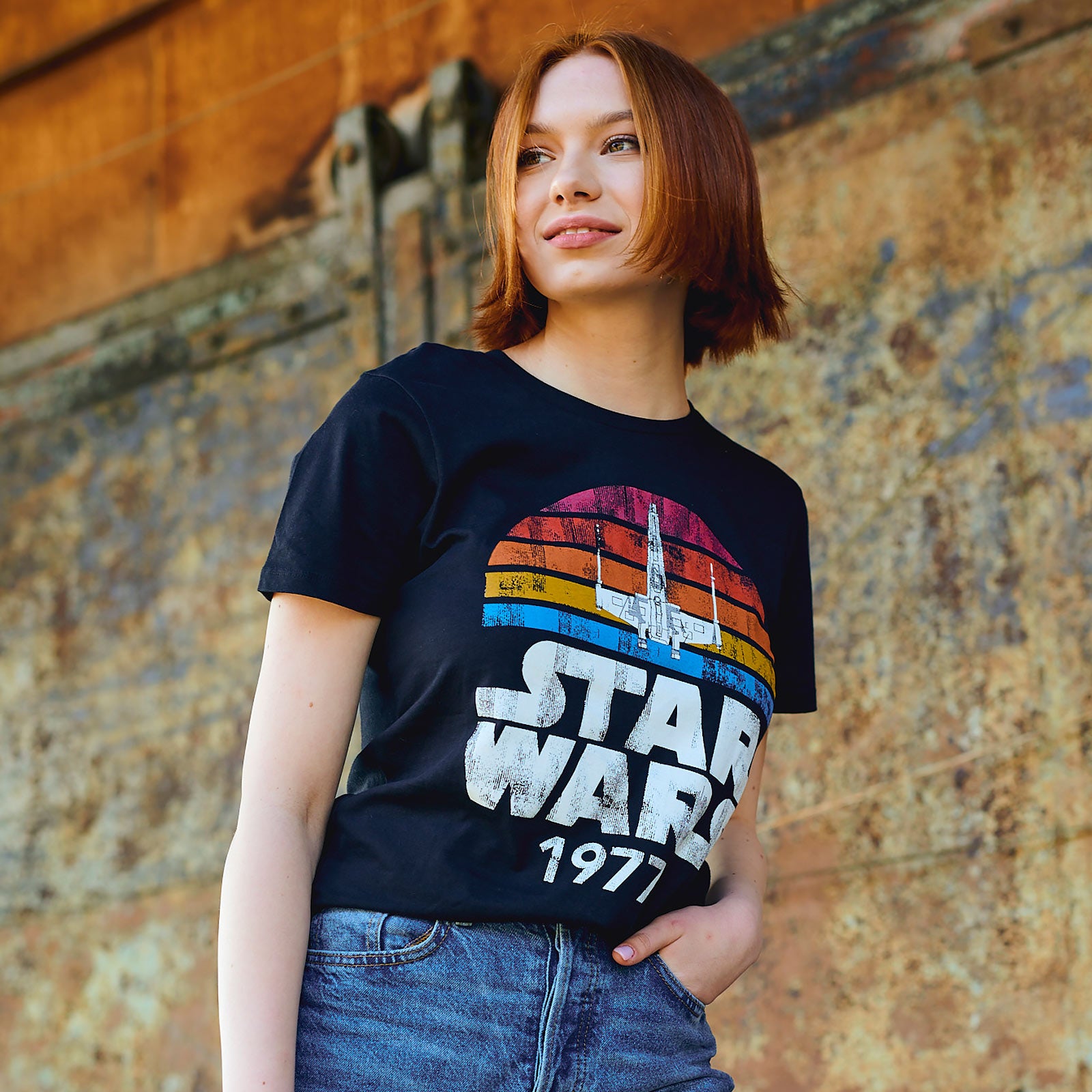 Zdjęcie produktu Star Wars z 1977 Retro T-Shirt czarny