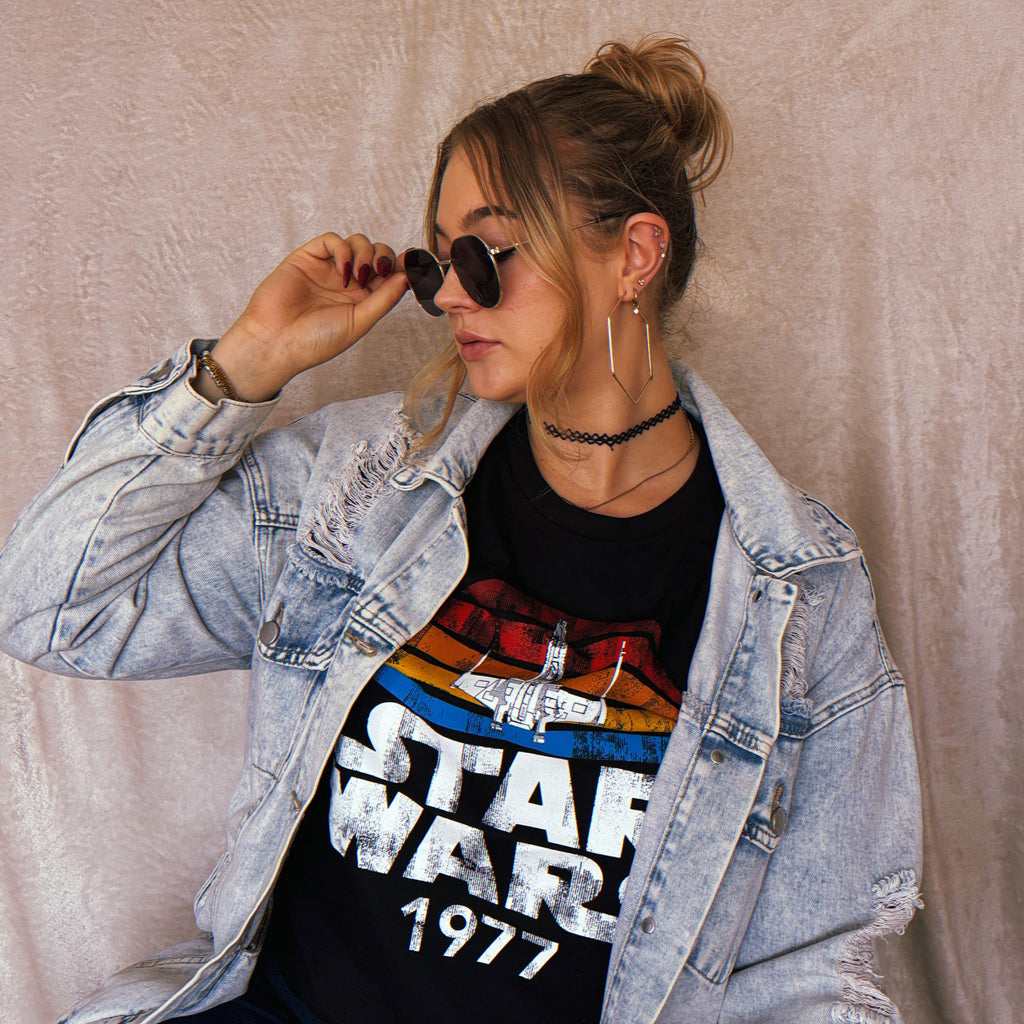 Zdjęcie produktu Star Wars z 1977 Retro T-Shirt czarny