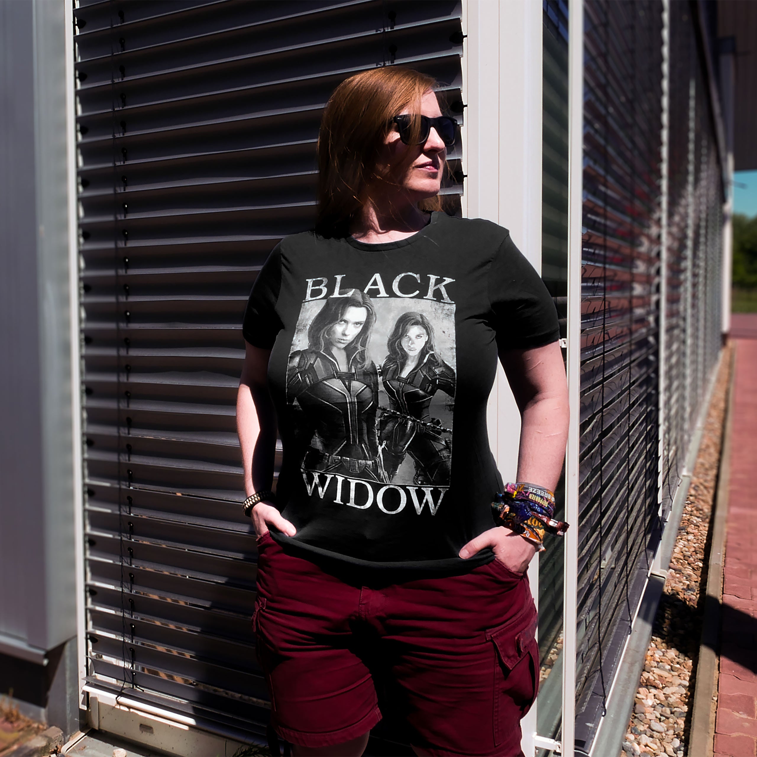Zdjęcie produktu Black Widow - Koszulka z plakatem szara