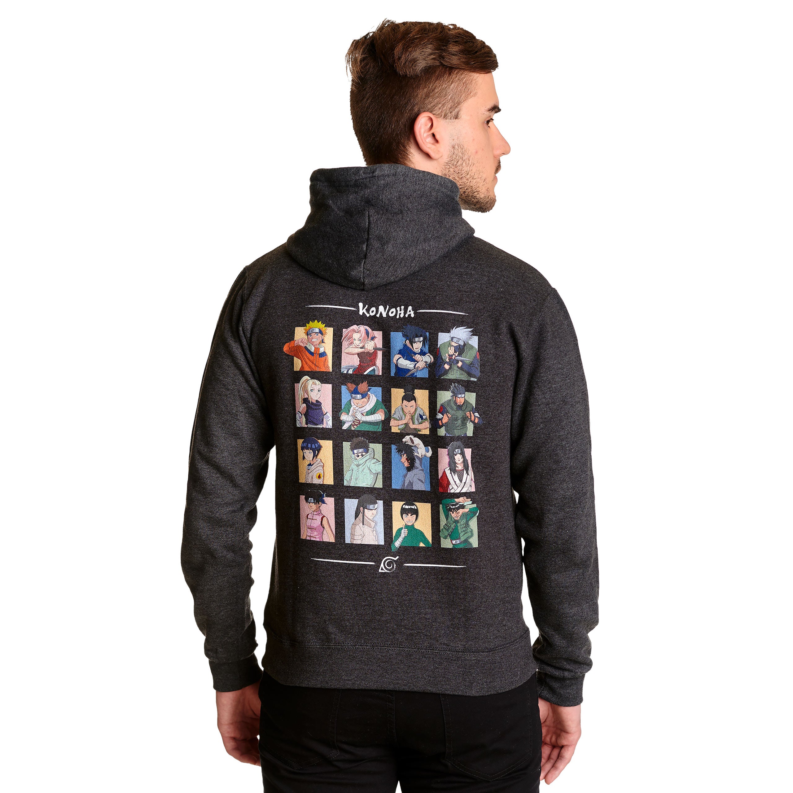 Zdjęcie produktu Naruto - Characters of Konoha Hoodie szary