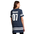Zdjęcie produktu Ravenclaw Seeker Chang Oversize T-Shirt Damskie Niebieskie - Harry Potter