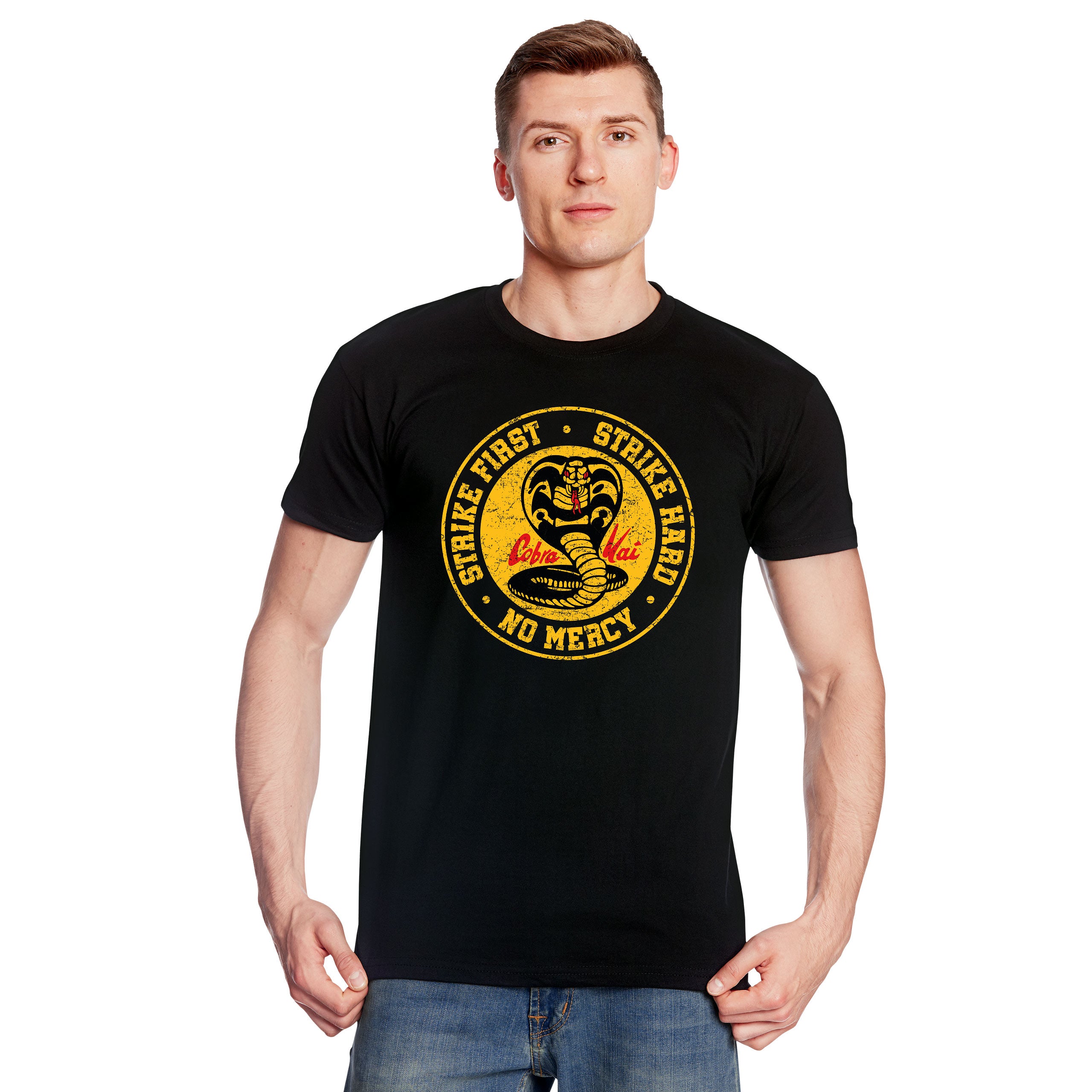 Zdjęcie produktu Cobra Kai Logo T-Shirt dla fanów Karate Kid czarne