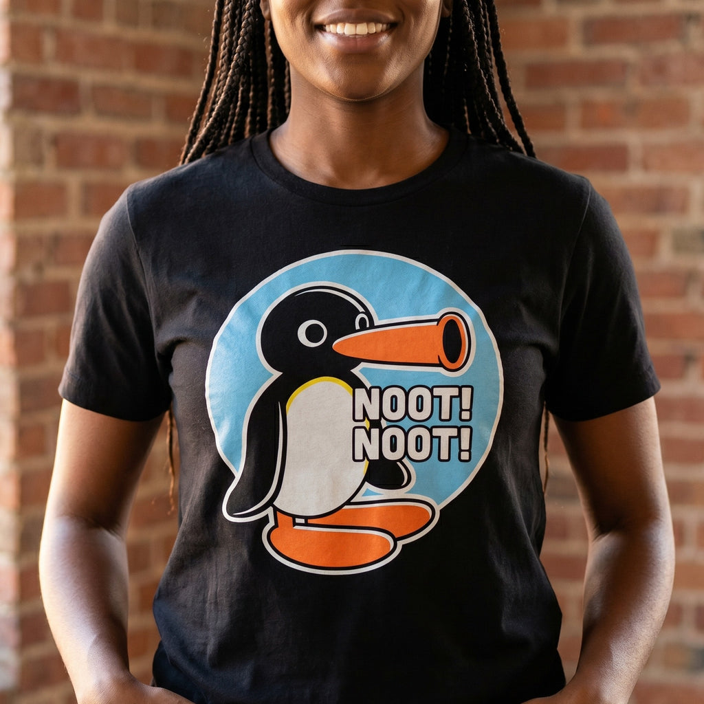 Zdjęcie produktu Koszulka Noot Noot dla fanów Pingu czarna