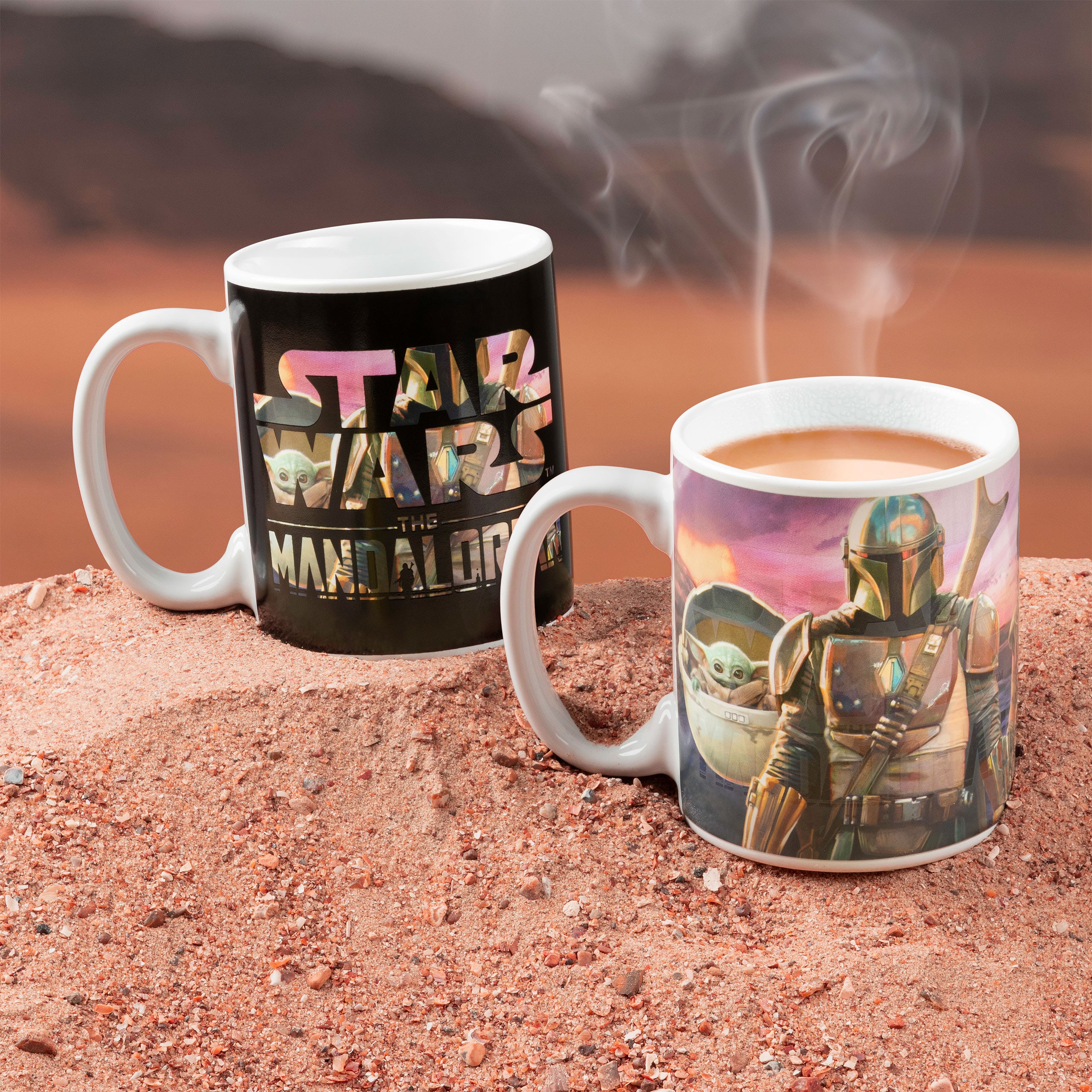 Zdjęcie produktu The Mandalorian Collage Kubek z efektem termicznym - Star Wars