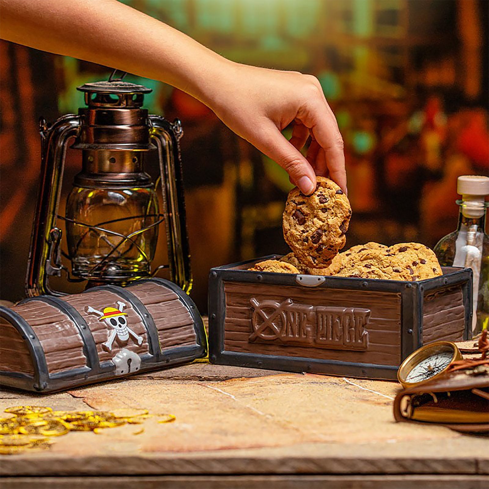 Zdjęcie produktu One Piece - Puszka na ciastka w kształcie skrzyni skarbów