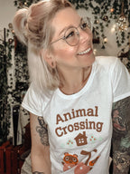 Zdjęcie produktu Animal Crossing - Koszulka damska z Nepp i Schlepp, biała