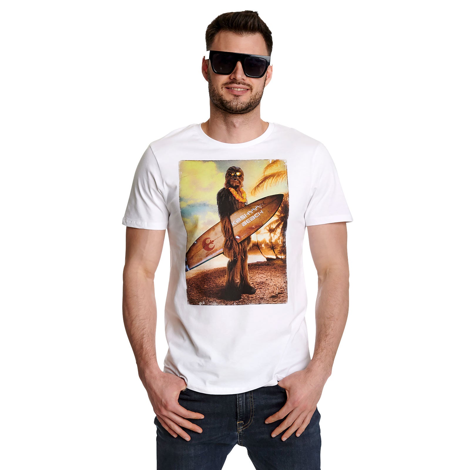 Zdjęcie produktu Star Wars - Wookiee Surfer T-Shirt biały