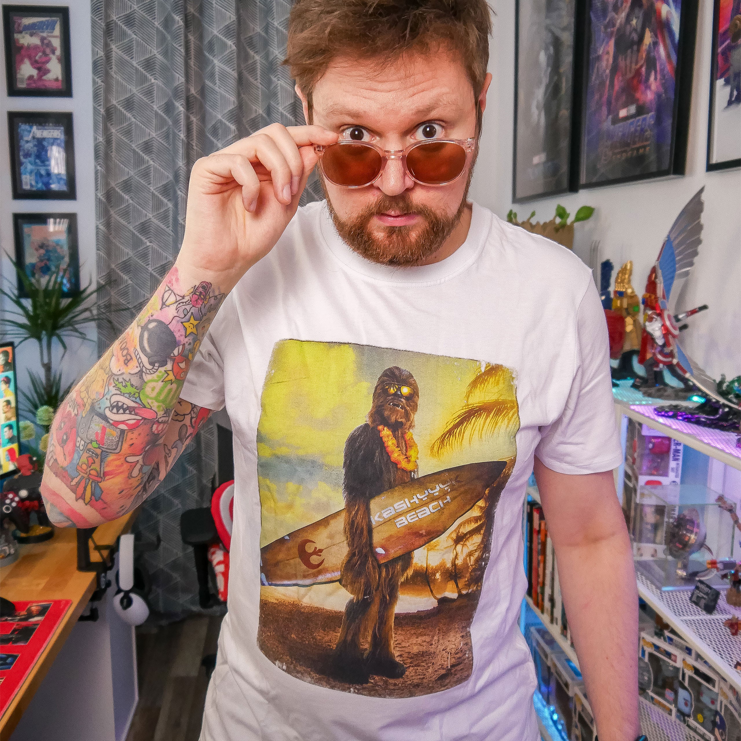 Zdjęcie produktu Star Wars - Wookiee Surfer T-Shirt biały