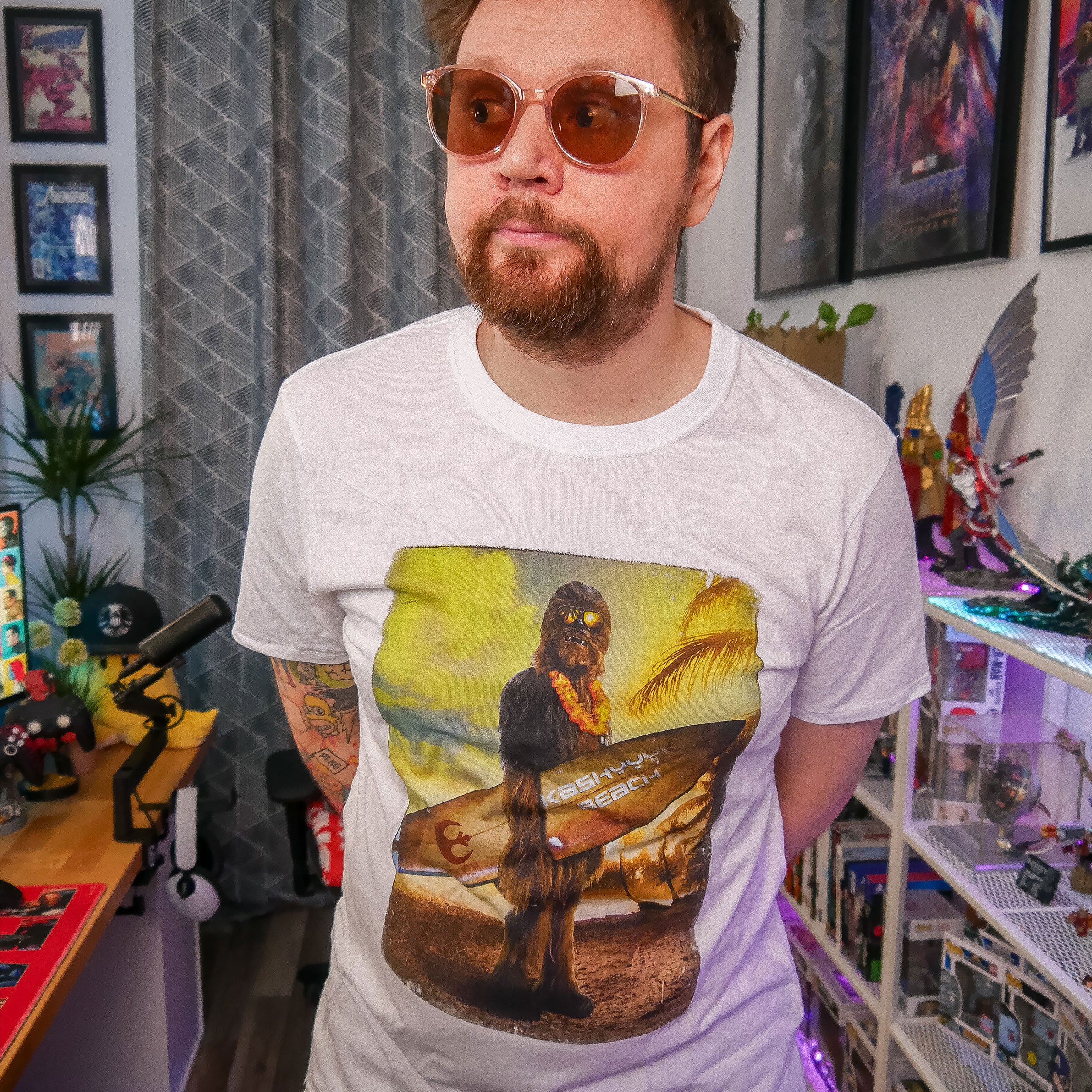 Zdjęcie produktu Star Wars - Wookiee Surfer T-Shirt biały