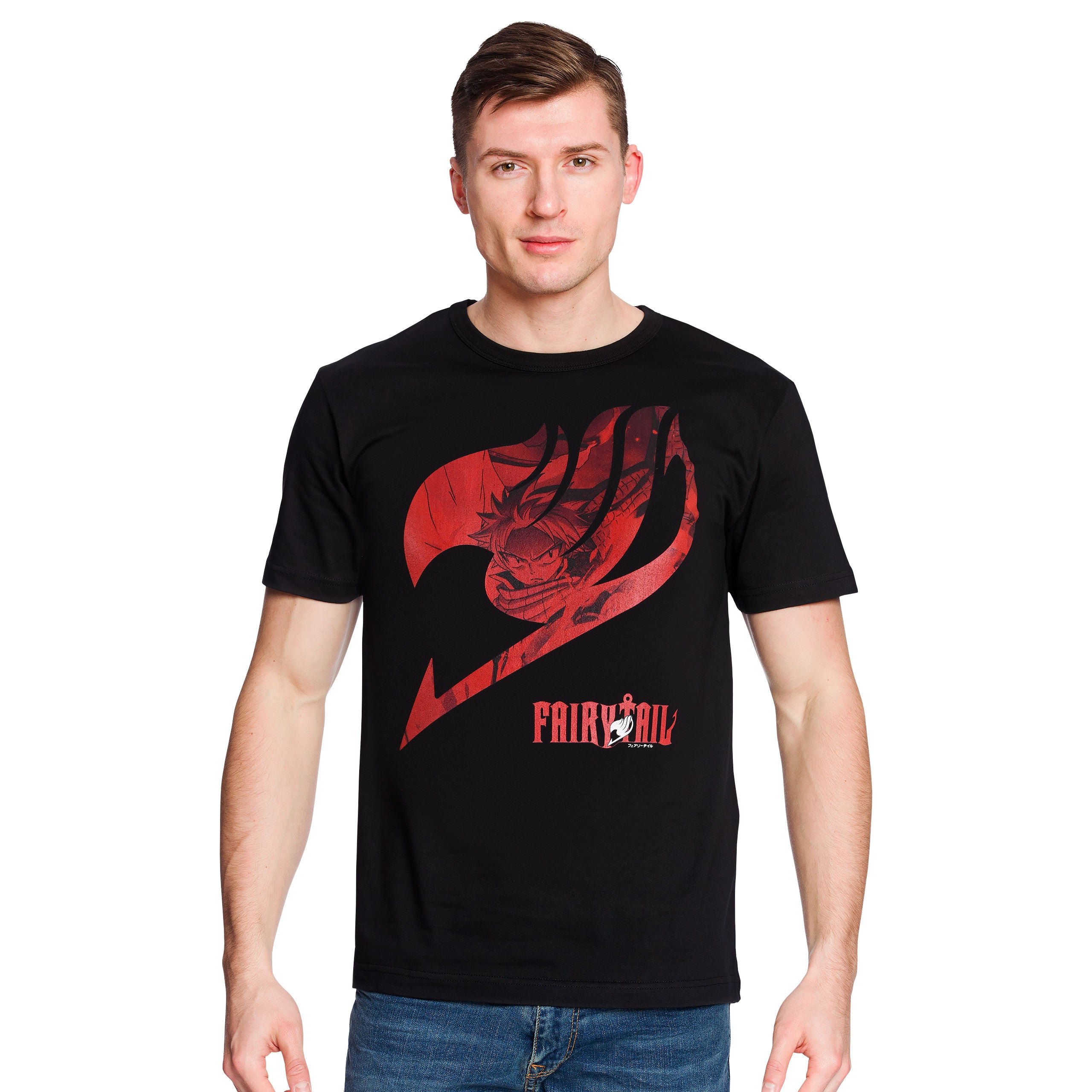 Zdjęcie produktu Fairy Tail - Logo z Natsu T-Shirt czarne