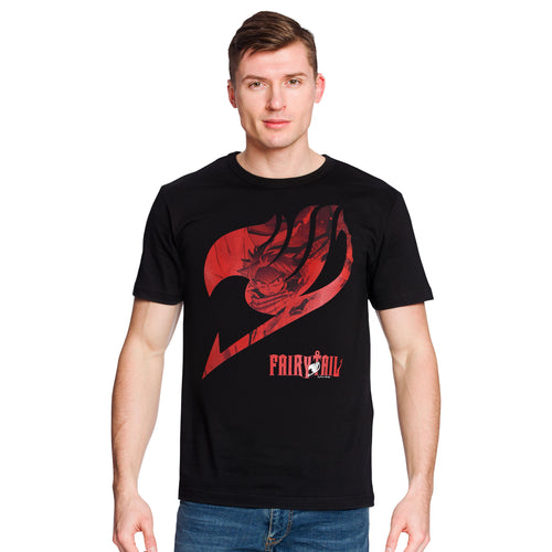 Zdjęcie produktu Fairy Tail - Logo z Natsu T-Shirt czarne