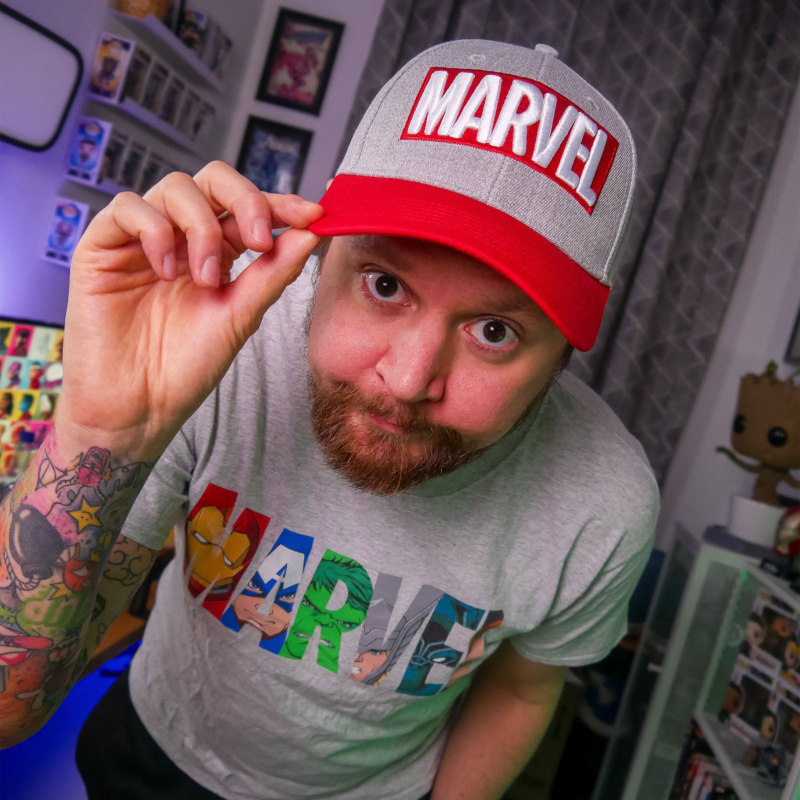 Product image Marvel - Logo Baseball Cap grey-red