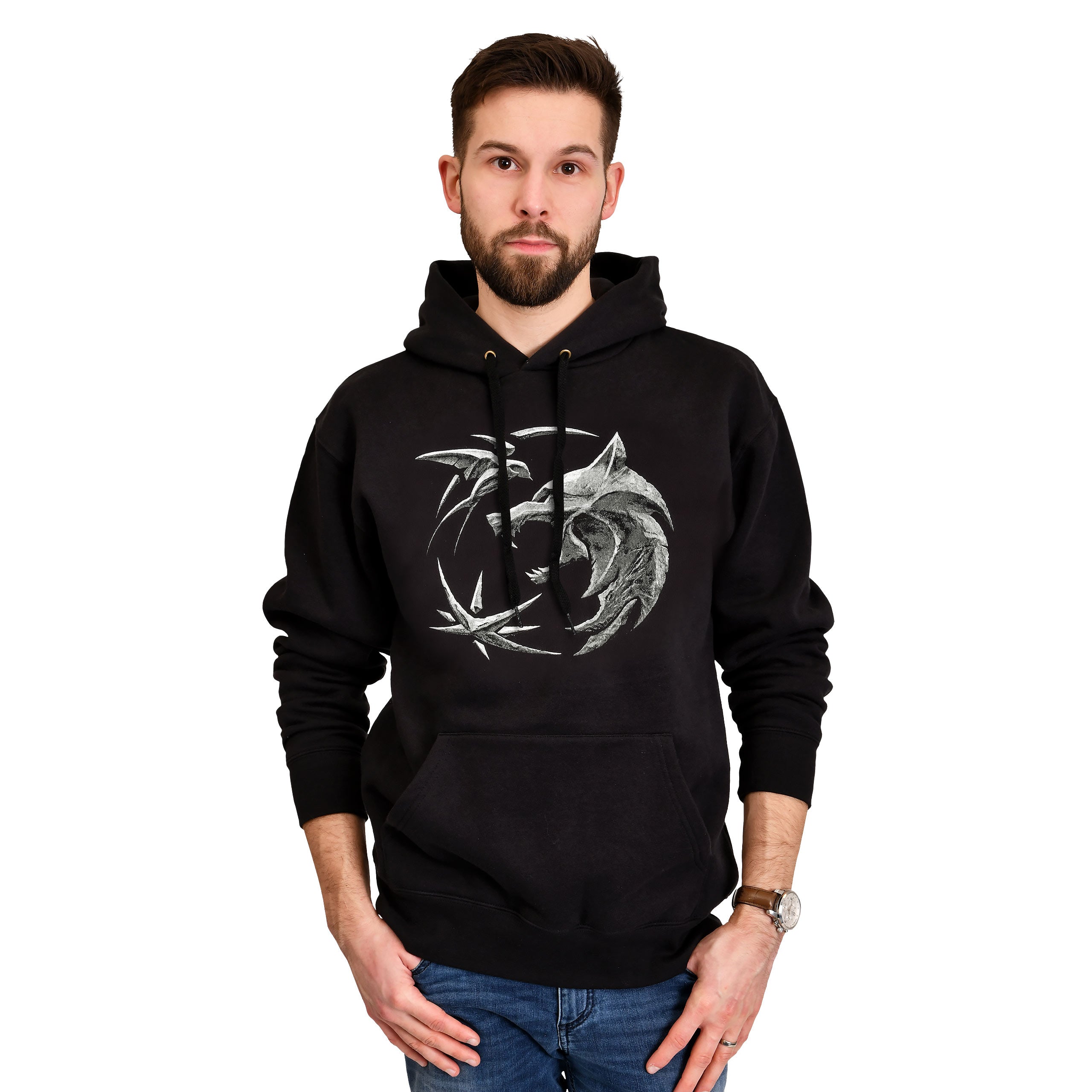 Product image Witcher - Wolf Emblem Hoodie Black
