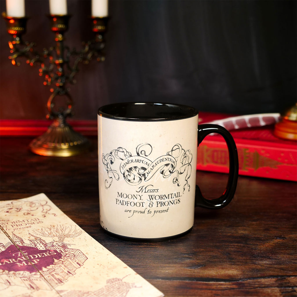 Zdjęcie produktu Harry Potter - Kubek z efektem termicznym Mapa Huncwotów czarny