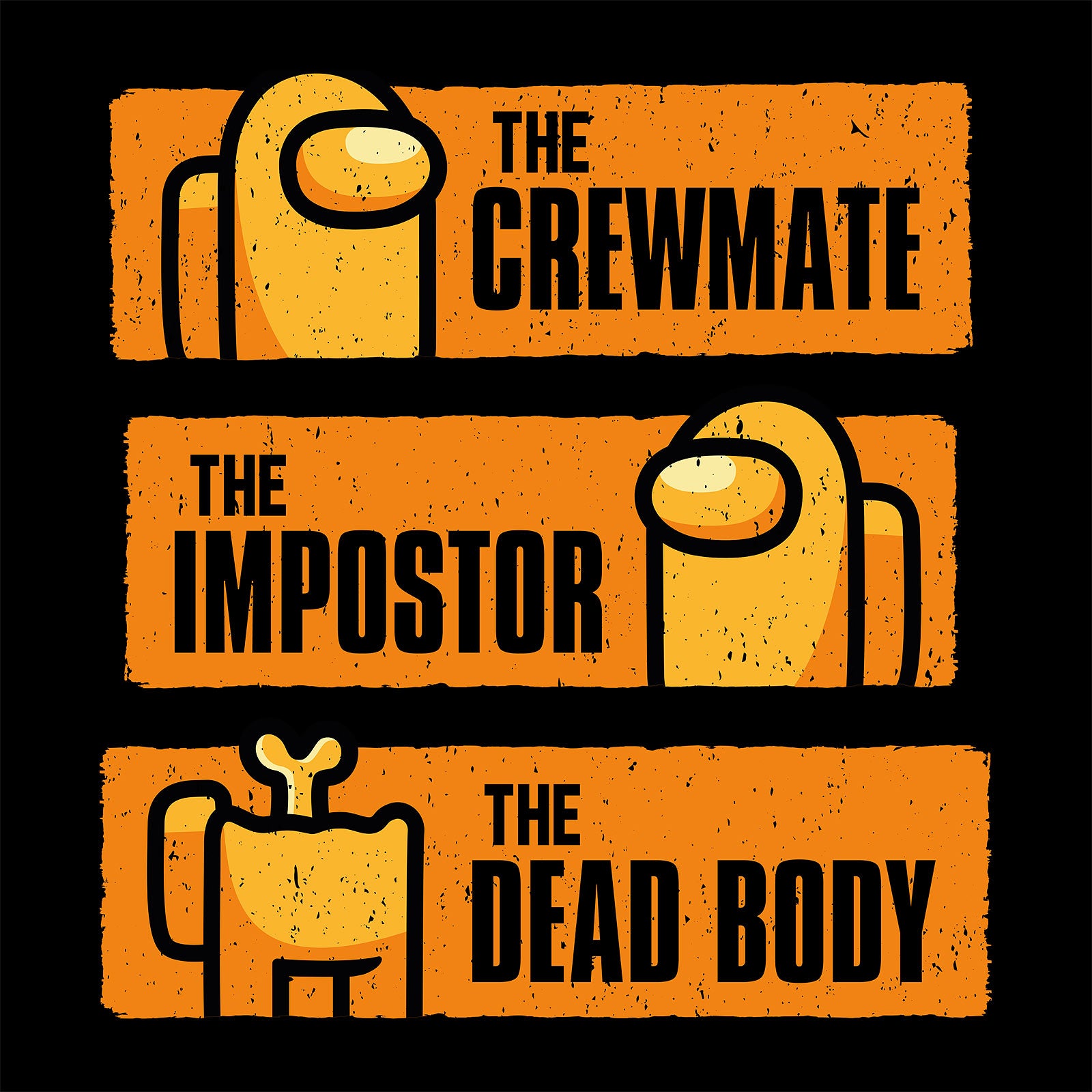 Zdjęcie produktu Impostor From Life To Death T-Shirt dla fanów Among Us czarne