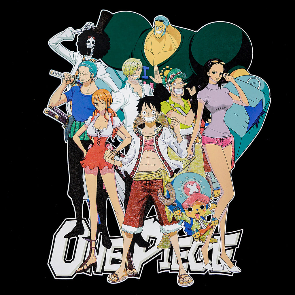Zdjęcie produktu One Piece - Koszulka Ruffy z załogą Słomkowego Kapelusza czarna